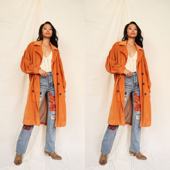 Free People Jenna Cord Trench Coat - Picture 4 of 9